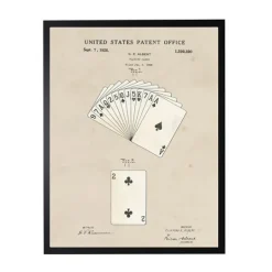 Kirkland's Home Watercolor Playing Cards Framed Art Print- Framed Art