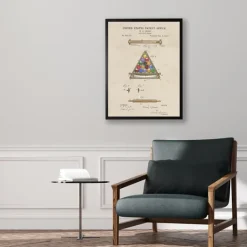 Kirkland's Home Watercolor Pool Ball Frame Framed Art Print- Framed Art