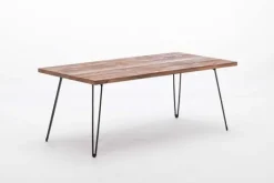Kirkland's Home Weather Fir Wood And Hairpin Legs Coffee Table- Coffee Tables