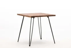 Kirkland's Home Weather Fir Wood And Hairpin Legs Accent Table- Accent & End Tables