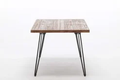 Kirkland's Home Weather Fir Wood And Hairpin Legs Accent Table- Accent & End Tables
