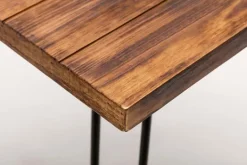 Kirkland's Home Weather Fir Wood And Hairpin Legs Accent Table- Accent & End Tables