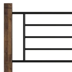 Kirkland's Home Weathered Brown Farmhouse Queen Bed- Beds & Headboards