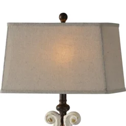 Kirkland's Home Weathered Cream Harp Table Lamps, Set Of 2- Table Lamps