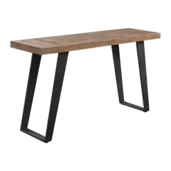 Kirkland's Home Weathered Oak And Metal Console Table- Console Tables