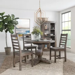 Kirkland's Home Weathered Pine Wood Dining Table- Dining Tables