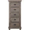 Kirkland's Home Weathered Wooden 5-Drawer Willow Chest- Dressers & Chests