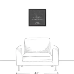 Kirkland's Home Welcome At This Table Black Framed Canvas Print- Wall Quotes & Signs