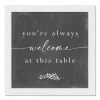 Kirkland's Home Welcome At This Table White Framed Canvas Print- Wall Quotes & Signs