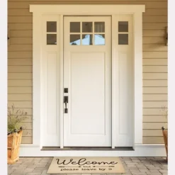 Kirkland's Home Welcome But Leave By Nine Doormat- Doormats