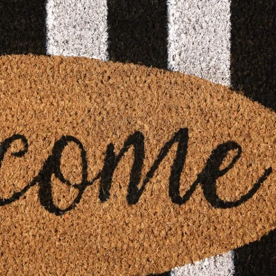 Kirkland's Home Welcome Cabana Stripe Coir Doormat- Doormats