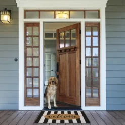 Kirkland's Home Welcome Cabana Stripe Coir Doormat- Doormats