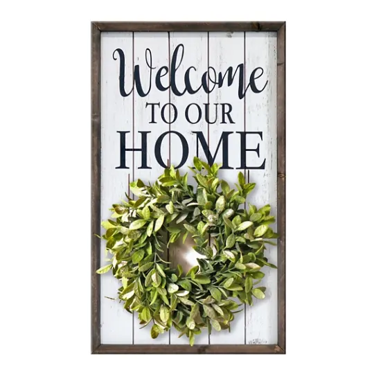 Kirkland's Home Welcome Interchangeable Wreath Wall Plaque- Wall Quotes & Signs