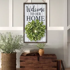 Kirkland's Home Welcome Interchangeable Wreath Wall Plaque- Wall Quotes & Signs