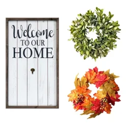 Kirkland's Home Welcome Interchangeable Wreath Wall Plaque- Wall Quotes & Signs