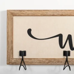 Kirkland's Home Welcome Linen Framed Wall Hooks- Hooks