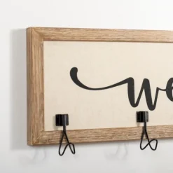 Kirkland's Home Welcome Linen Framed Wall Hooks- Hooks