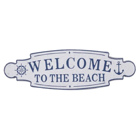 Kirkland's Home Welcome To The Beach Metal Wall Plaque- Wall Quotes & Signs