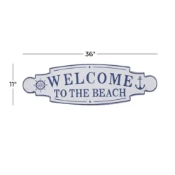 Kirkland's Home Welcome To The Beach Metal Wall Plaque- Wall Quotes & Signs