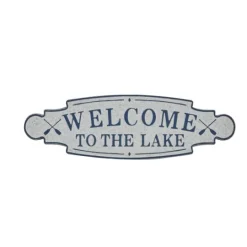 Kirkland's Home Welcome To The Lake Metal Wall Plaque- Wall Quotes & Signs