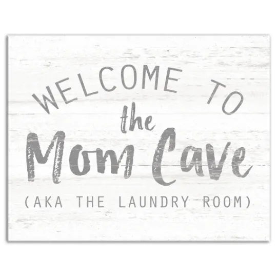 Kirkland's Home Welcome To The Mom Cave Canvas Art Print- Wall Quotes & Signs