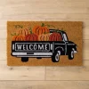 Kirkland's Home Welcome Truck With Pumpkins Doormat- Doormats