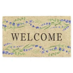 Kirkland's Home Welcome With Lavender Doormat- Doormats