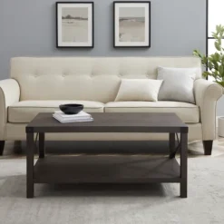 Kirkland's Home Wenge Brown X-Frame Coffee Table- Coffee Tables