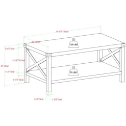 Kirkland's Home Wenge Brown X-Frame Coffee Table- Coffee Tables