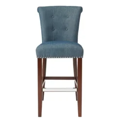 Kirkland's Home Wesley Tufted Bar Stool With Nailhead Trim- Bar Stools & Counter Height Stools