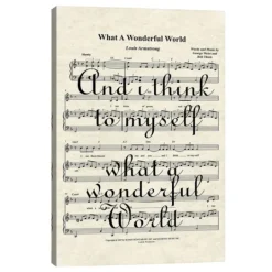 Kirkland's Home What A Wonderful World Ii Canvas Art Print- Wall Quotes & Signs