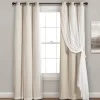Kirkland's Home Wheat Curtain Panel Set With Overlay, 108 In.- Curtains & Drapes