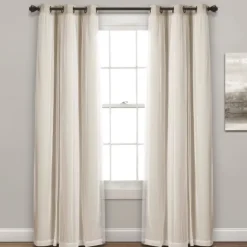 Kirkland's Home Wheat Curtain Panel Set With Overlay, 108 In.- Curtains & Drapes