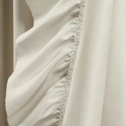 Kirkland's Home Wheat Reyna Ruffle Curtain Panel Set, 95 In.- Curtains & Drapes