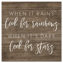 Kirkland's Home When It Rains Look For Rainbows Canvas Art Print- Wall Quotes & Signs