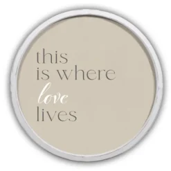 Kirkland's Home Where Love Lives Round Framed Plaque- Wall Quotes & Signs