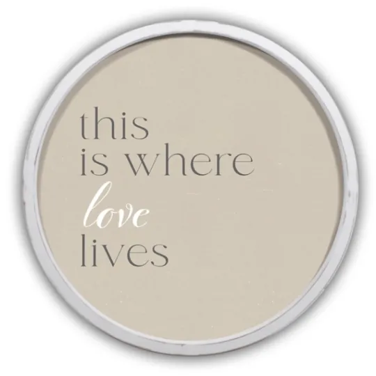Kirkland's Home Where Love Lives Round Framed Plaque- Wall Quotes & Signs