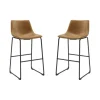 Kirkland's Home Whiskey Faux Leather Bar Stools, Set Of 2- Bar Stools & Counter Height Stools