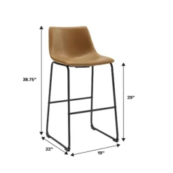 Kirkland's Home Whiskey Faux Leather Bar Stools, Set Of 2- Bar Stools & Counter Height Stools