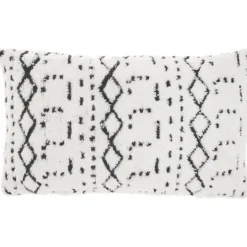 Kirkland's Home White And Black Tufted Geo Lumbar Pillow- Pillows