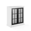 Kirkland's Home White And Black Windowpane Doors Cabinet- Cabinets & Sideboards