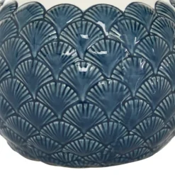 Kirkland's Home White And Blue Coastal Ceramic Vase, 8 In.- Vases