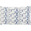 Kirkland's Home White And Blue Tufted Geo Lumbar Pillow- Pillows