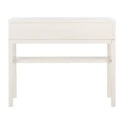 Kirkland's Home White And Brown Herringbone Console Table- Console Tables