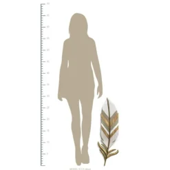Kirkland's Home White And Gold Feather Wall Plaque- Wall Plaques