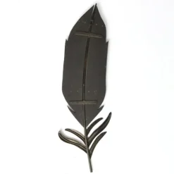 Kirkland's Home White And Gold Feather Wall Plaque- Wall Plaques
