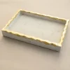 Kirkland's Home White And Gold Marble Vanity Tray- Decorative Trays