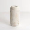 Kirkland's Home White And Gold Wood Cylinder Vase, 8 In.- Vases