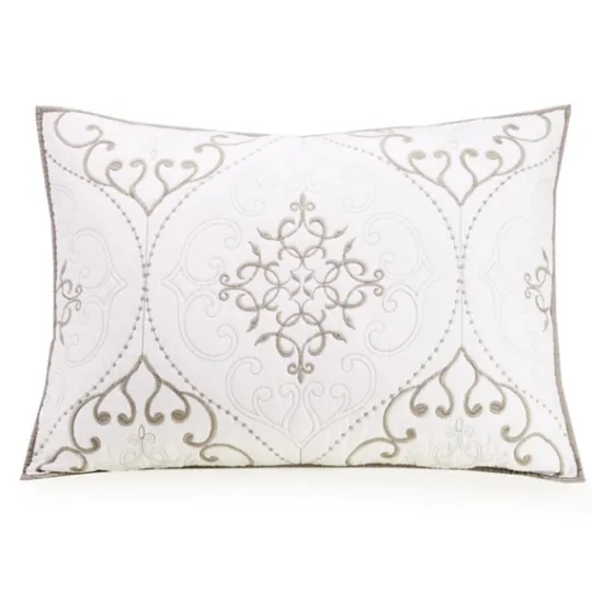 Kirkland's Home White And Gray Pattern 3-Pc. King Quilt Set- Quilts