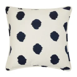 Kirkland's Home White And Navy Abstract Dot Pillow- Pillows